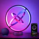 Lepro TB1 AI Smart Table Lamp, RGB+IC Addressable Color Changing LED Lamp Alexa Google Enable, Music Sync Unique Cool Desk Light for Game Room Decor Mother Day Gifts, APP Control No Remote, 2.4 GHz