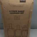 Hard Shell Luggage Sets with Spinner Wheels 4 Piece, Expandable Large Suitcases with TSA Lock, Travel Large Suitcase Set, Navy Luggage Set (Orange)