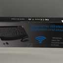 Full-Size Ergonomic Keyboard and Mouse, 2.4GHz Wireless Keyboard and vertical Mouse with Tablet Phone Holder, Wrist Rest for Computer Mac PC Laptop Chromebook, Black