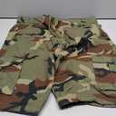 Camo Cargo Shorts for Men Cotton Casual Outdoor Work Relaxed Fit Shorts with Multi-Pockets (Green) 38