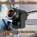 12V 150W Portable Car Heater with Quick-Start Heating, 360-Degree Rotary Defroster and Fast Demisting Cooling Air Purify,Small and portable