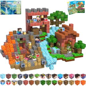 Magnetic Blocks, 150PCS Magnetic Building Blocks, Stacking Magnets for Kids, Sensory Toy for STEM Constructions Magnet Blocks for Boys Girls Age 3+, Christmas Birthday Gifts