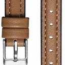 Band for Garmin Lily 2 Smart Watch, Soft Genuine Leather with Silicone Watchband Strap for Garmin Lily 2/Lily 2 Active Replacement