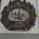 Christmas Snow Globe Lantern Water Glittering Lantern with Snowman 8 Music Songs & 6H Timer Christmas Snow Globes USB & Battery Operated for Christmas Festival Decorations Gifts (Bridge-Snowman)