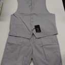 Mens 2 Piece Suits Set Vest with Short Pants Summer Beach Wedding Business Shorts Slim Fit Groomsmen Suit Sets size XL, Color: Gray