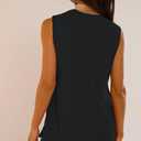 AGSEEM Women's 2 Piece Lounge Sets Summer Casual Sleeveless Outfits (Black, S)