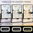BWLLNI Vanity Mirror with Lights, Lighted Makeup Mirror, Hollywood Mirror with Phone Holder, 12 Dimmable LED Bulbs, 3 Color Lighting Modes, Detachable 10X Magnification, 360°Rotation(Black)
