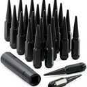 MIDOU AUTO M14x1.5 Spike Lug Nuts, 22 PCS Chrome Spiked 14mmx1.5 4.4" Tall Wheel Lug Nuts with 1 Socket Compatible with Chevy Silverado 1500 2500 3500, F-150 F-250 F-350