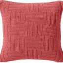 Tommy Bahama Throw Pillow Soft Cotton with Zipper Closure, Tropical Design, Ideal for Bed or Couch, 20" x 20", Chain Basket Coral