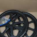 GICOOL 20" Flat Free Tire and Wheel, with 3/4" & 5/8" Bearing, 2.45" Centered Hub, Replacement Wheel For Rubbermaid Wheelbarrow, Garden Yard Cart, 2 Pcs