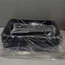 3-Tier Utility Rolling Cart with Cover Top Board, Mobile Utility Cart with Lockable Casters Multi-Functional Storage Trolley for Office, Bathroom, Kitchen, Garden, Laundry Room (Black)