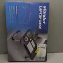 Slendor Lap Desk with Cup Holder, Foldable Laptop Table for Bed, Portable Bed Desk for Laptop and Writing, Computer Tray with Tablet Slot, Notebook Stand Reading Holder for Couch Sofa Floor,Black