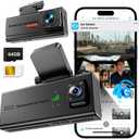 4G LTE Dash Cam with SIM Card, Live Streaming Car Security Camera Front & Cabin, 24/7 Parking Mode, AI Motion Alerts, Remote Viewing & 2-Way Talk, SD/Cloud, Anti-Theft Surveillance for Fleet & Family