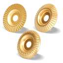 3Pcs Angle Grinder Wood Carving Disc, 4" Angle Grinder Attachments, Stump Grinder Tool Grinding Wheel Cutting Disc