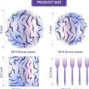 Purple Demon Party Tableware Purple Demon Plates Purple Party Decorative 20 Guests