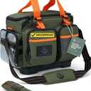 Whispering Winds Fishing Tackle Storage Bag - Medium Size fits 6x 3600 or 3x 3700 Tackle Boxes, Premium Waterproof Soft Tackle Box