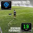 RXTR PRO Coach Soccer Training System - Smart Reaction Light & Soccer Rebound Board with Real-Time Scoring, 17 Pre-Programmed Drills, App-Free Training for All Skill Levels, 36.6in 12.4in 8.3in