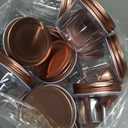 novelinks 4 oz Small Plastic Jars with Lids, 40 Pack Mini Plastic Mason Jars with Lids 4oz, Craft Storage Containers & Canning Jars & Small Spice Jars for Kitchen Organization (40 Pack,Rose Gold)