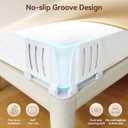 Bed Sheet Holders for Corners, Upgrade Dual-side Locks Keep Firm & Tight, Lock Sheets Holders, Non-slip Sheets Grippers, Heavy Duty Bed Sheet Clips Fits All Mattress Sizes Easy Install