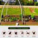 FEED GARDEN Deer Fence Netting Garden Netting Bird Netting - 7x100ft UV-Protected Garden Fence for Plant with 3/4" Fine Mesh - Includes 10 Stakes & 50 Zip Ties for Easy Installation