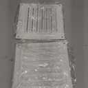 2pcs Attic Vent Soffit Vent Aluminum Wall Vent Metal Shed Vent Square Vent Louver Vent Grille with Built-in Insect Screen for Exterior Door House Attic Garage Ceiling (White 6" x 6"-2 Pack)