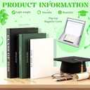 Threehoney 3 Pcs Graduation Table Centerpieces Class of 2026, Graduation Book Centerpiece Congratulate Grad Decoration Decorative Book Storage Box Table Home Party Decor(Black, White, and Green)