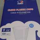 JOLLY CHEF 9 oz Clear Disposable Plastic Cups, 100 Pack Clear Plastic Cups Tumblers, Heavy-duty Party Glasses, Disposable Cups for Thanksgiving, Halloween, Christmas Party