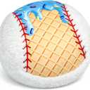 HunnmingRe 14 Inch Ice Cream Drip Baseball Plush Pillow, Soft Stuffed Sports Cushion for Sofa Bedroom Decoration Baseball Team Gift Party Favor(Blue)