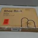 3-Tier Shoe Rack, Rustic Wood Look Shoe Organizer with Metal Frame and Mesh Shelves, Space-Saving for Entryway, Hallway, Bedroom (17.32" L x 10.24" W x 17.13" H)