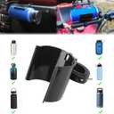 2 x Z8 Cup Holder, with Metal Clip, Replacement for UTV,ATV,Wrangler,Motorcycle,Bicycle, Boat, etc., Compatible with Yeti ramber20/26/30 oz, Hydro Flasks 32/40 oz,and Other 3.4"-3.7" Bottles (medium size)