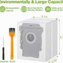 Rowhalf 12 Pack Vacuum Bags, Effective Dust Filtration,Compatible with iRobot Roomba i& s & j Series, for i3+, i4+, i5+, i6+,J6+, i7, i7+(7550) j7, j7+, i8+, J8+, J9+, s9+ Automatic Dirt Disposal Bags