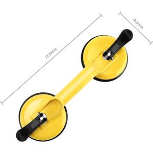 Glass Suction Cups Heavy Duty Aluminum Vacuum Plate Handle Floor Holder Hooks to Lift Large Glass/Tile Suction Cup Lifter/Moving Glasses/Pad for Lifting/Dent Puller 