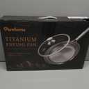 perehome Titanium Pans for Cooking,12 Inch Non-Toxic Frying Pan with Lid