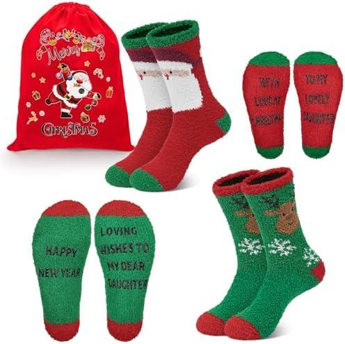 Mens Womens Fuzzy Socks Winter Warm Thermal Thick Boot Slipper Fluffy Sleeping Bed Sock for Christmas Gifts Unisex (Animal1)