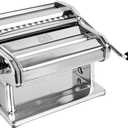 MARCATO Made in Italy Atlas 180 Classic Manual Pasta Machine, Chrome Steel. Makes Lasagne, Fettuccine & Tagliolini.