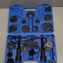 Orion Motor Tech Brake Caliper Wind Back Tool Kit, 24pc Brake Caliper Compression Tool Set with Thrust Bolt Assemblies Retaining Plates Caliper Hangers 18 Disc Adapters, Blue Case (Black)