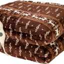 Tefici Electric Heated Blanket Throw, Fast Heating Technology,Soft Flannel Heating Blanket with 3 Heat Levels & 4 Hours Auto Off,Home Office Use,Birthday, 50" x 60"Moose Pattern (50 x 60 inches)