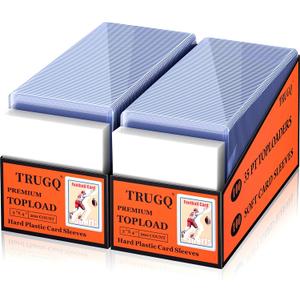 400 Card Sleeves Top Loads for Cards,3"X4"Baseball Card Protectors,Toploaders Hard Plastic for Trading Game Sports Football Cards(200 Hard Protectors + 200 Soft Sleeves