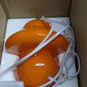 Mushroom Lamp Orange Glass Mushroom Table Lamp for Bedrooms, Living Room, Aesthetic Lamps for Bedroom, Cute Bedside Lamp