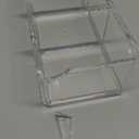 Isaac Jacobs 3-Compartment Clear Acrylic Rectangular Stackable Organizer with Lid, Multi-Sectional Drawer Tray, Storage Solution for Makeup, Craft Supplies, for Bathroom, Kitchen, Office (2, Clear)