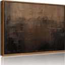 Framed Abstract Canvas Wall Art - 24x36 Inch Modern Earthy Decor for Office & Living Room