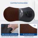 Lumbar Pillow, Memory Foam Lumbar Support Pillow for Office Chair and Car Seat, Ergonomic Streamline Back Pillow for Lower Back Pain Relief, Back Support Pillow for Sitting, Driving, Traveling