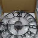 Wall Clock Battery Operated,Silent Non Ticking Modern Rustic Metal Small Clocks for Living Room/Bedroom/Office/Kitchen/Farmhouse Home Decor-16IN(Arabic Number-Black)