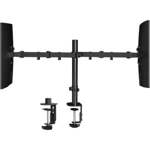 Pholiten Dual Monitor Stand,Heavy Duty Adjustable Monitor Desk Mount for 2 Screens up to 38Inches,Dual Monitor Arm with Height Adjustable Tilt Swive Rotate,Holds up to 22 lbs