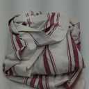 Lush Decor Farmhouse Stripe Yarn Dyed Eco-Friendly Recycled Cotton Window Curtain Panel Pair, 42" W x 95" L, Red - Classic Modern Rustic Charm - Eco Friendly Cotton Fabric