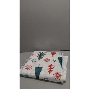 Colorful Cute Christmas Trees Flannel Bed Blanket Sofa Warm and Cozy Snowflakes Throw Blanket for Bed Living Room Sofa Couch Chair 50"x60" 