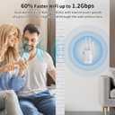 WiFi Extender Signal Booster, 2026 WiFi Extender AC1200Mbps Dual Band (5.8GHz/2.4GHz), WiFi Booster with Ethernet Port for Home Covers up to 10000 Sq.ft, Compatible with More Devices