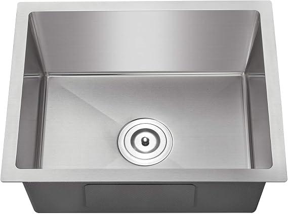 24"x18" Undermount Single Bowl Kitchen Sink Stainless Steel Brushed
24 inch Sink | 304 Stainless Steel | Undermount | 9" Deep Basin | Strainer | Modern Kitchen/Prep