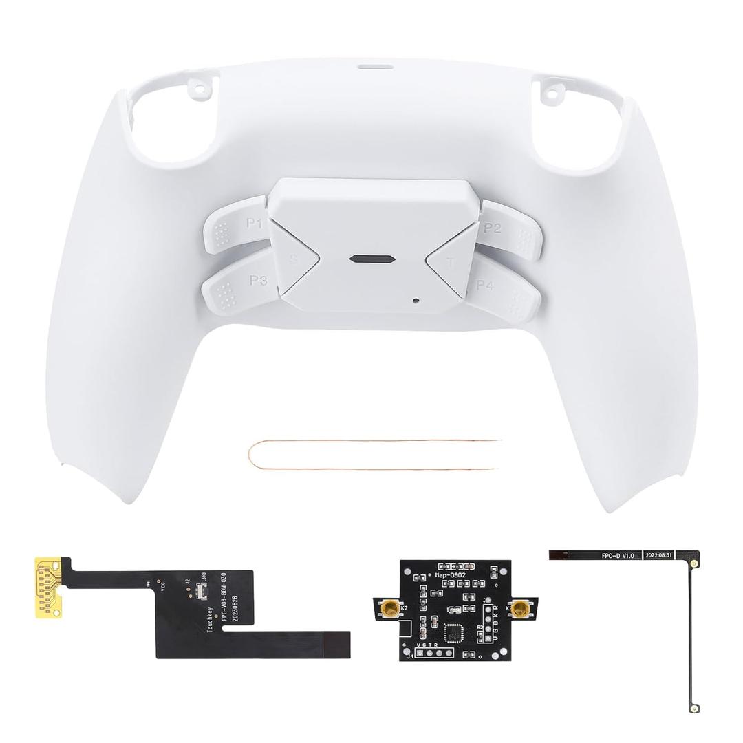 TOMSIN Back Paddles Kit for PS5 Controller BDM 030&BDM 040&BDM 050, 4 Programmable Remap Back Button Parts for PS5 Controller (only for Model BDM 030&040&050)-White