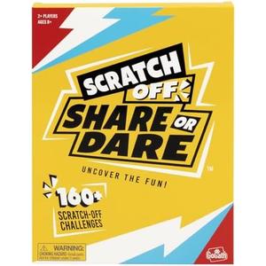 Goliath Scratch Off Share or Dare Game | Uncover The Fun | Complete Silly Challenges and Share Funny Stories | 160+ Challenges | 2+ Players, Ages 8+, Set of 7 Goliath Scratch Off Share or Dare Game | Uncover The Fun | Complete Silly Challenges and Share Funny Stories | 160+ Challenges | 2+ Players, Ages 8+, Set of 7